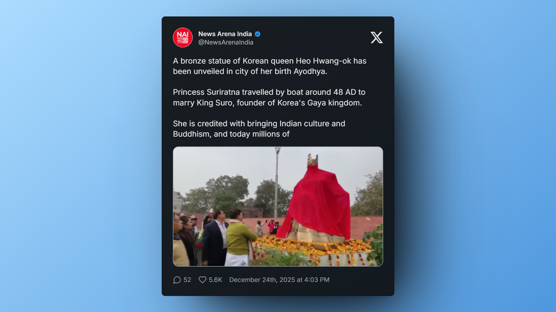 Celebration at Queen Heo Memorial Park with cultural decorations.