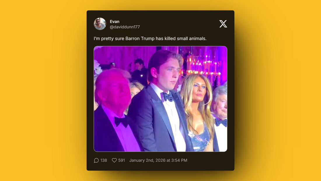 Social media reactions to a controversial tweet about Barron Trump