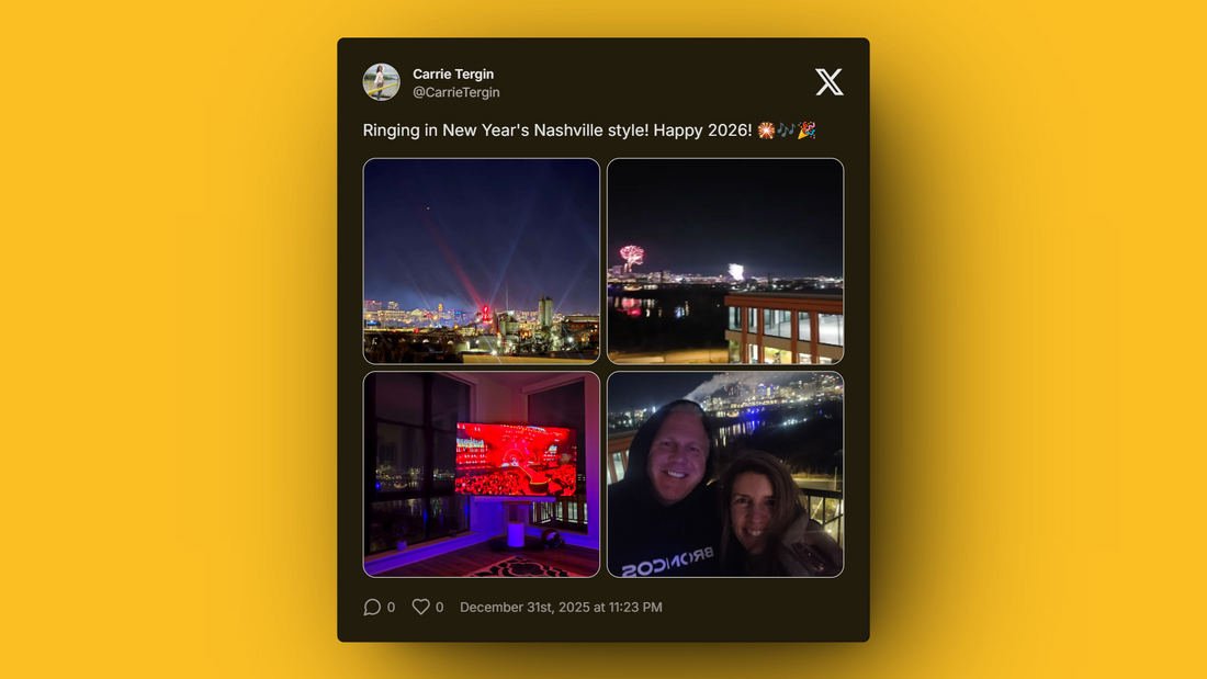 Nashville skyline illuminated during Big Bash NYE celebration