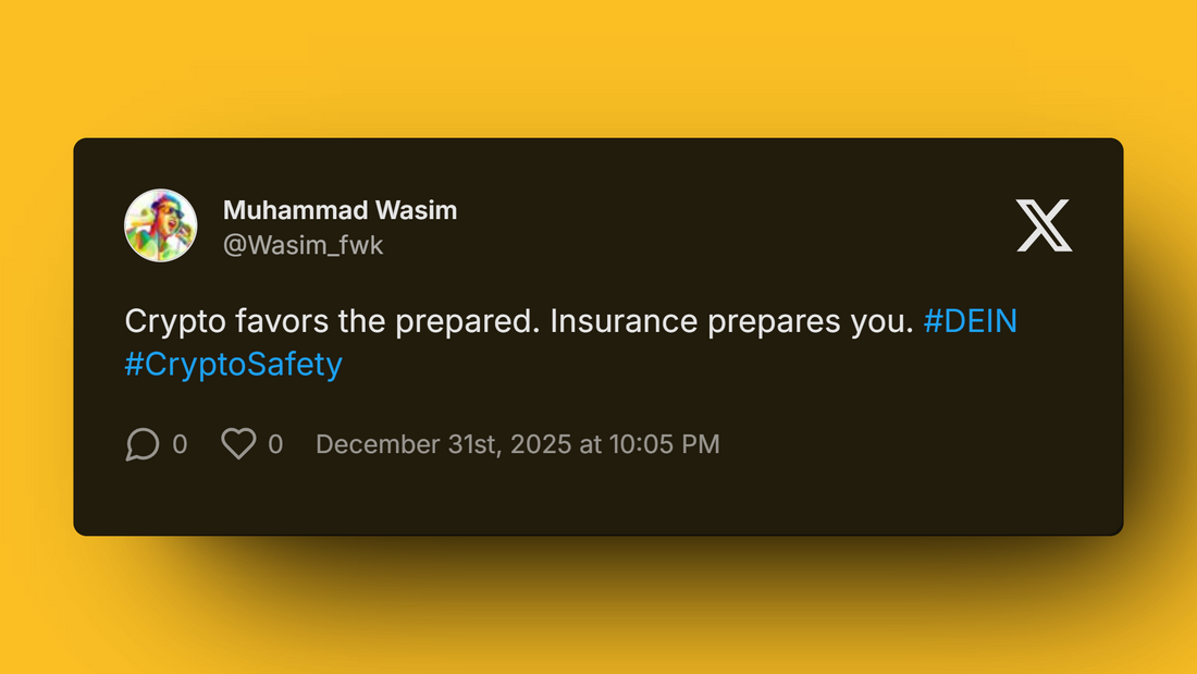 Crypto safety concept showing insurance and blockchain protection