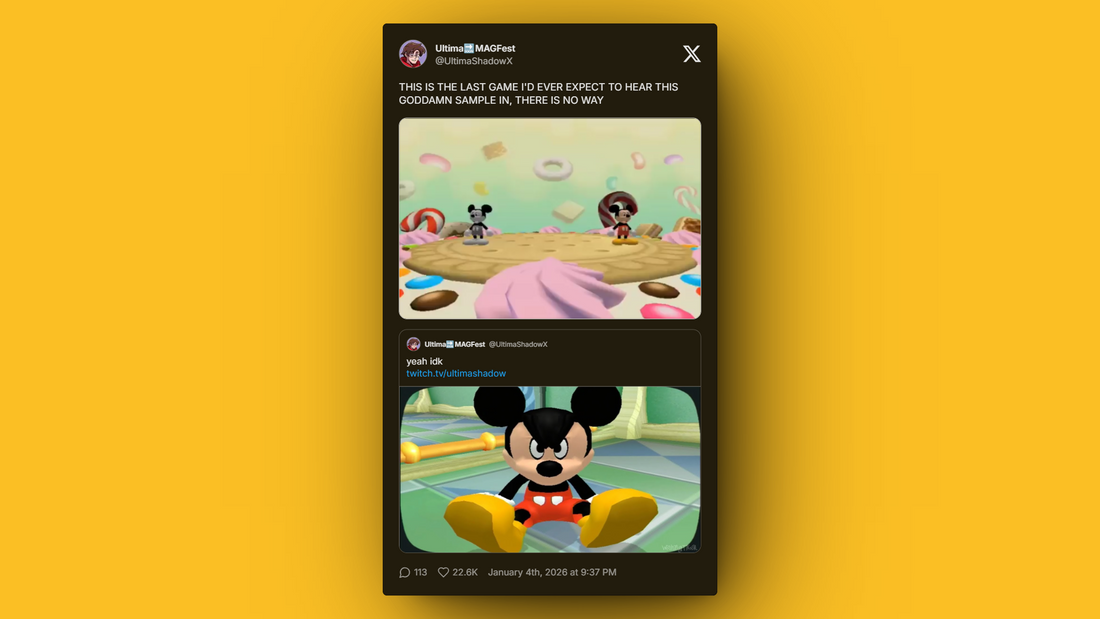 Gameplay clip showing surreal candy land battle and health bars