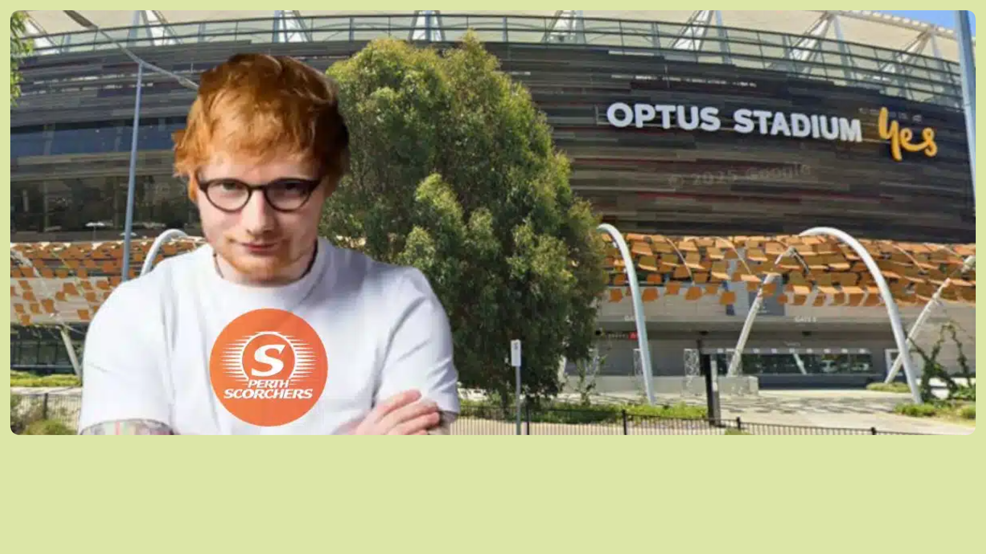 empty stage at Perth Stadium after cancellation