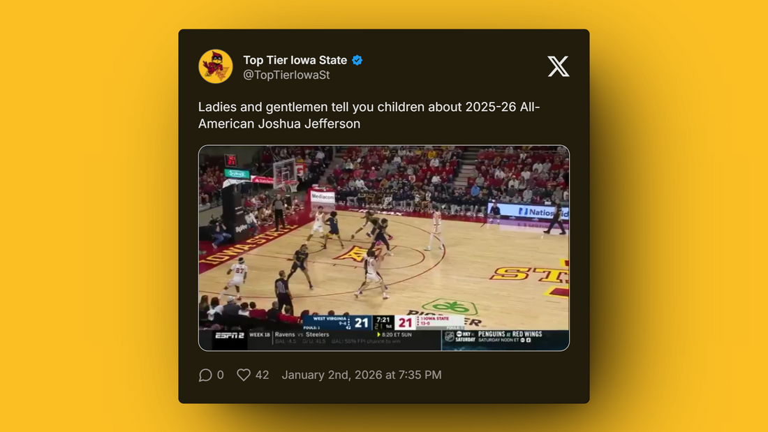 Iowa State Cyclones celebrating basketball victory