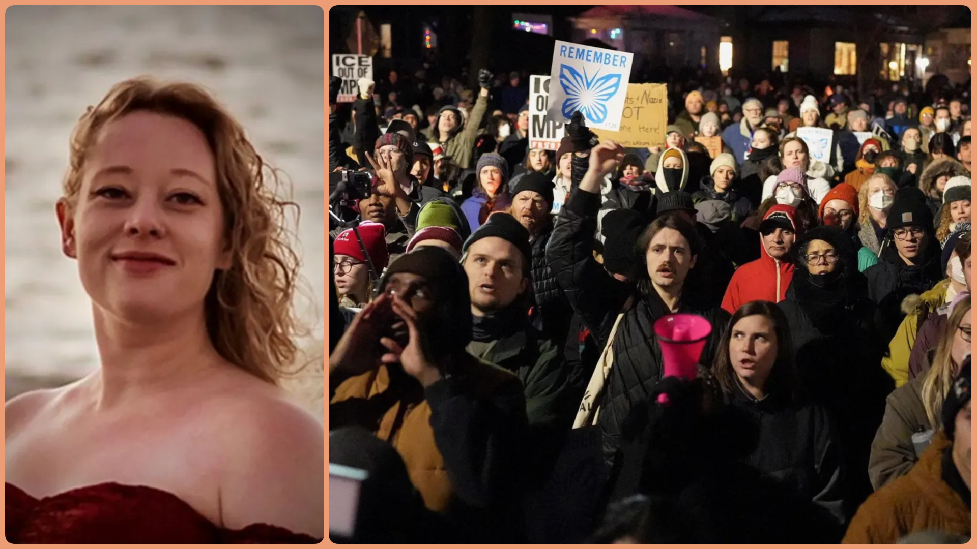 Protesters demanding justice after federal agent kills woman