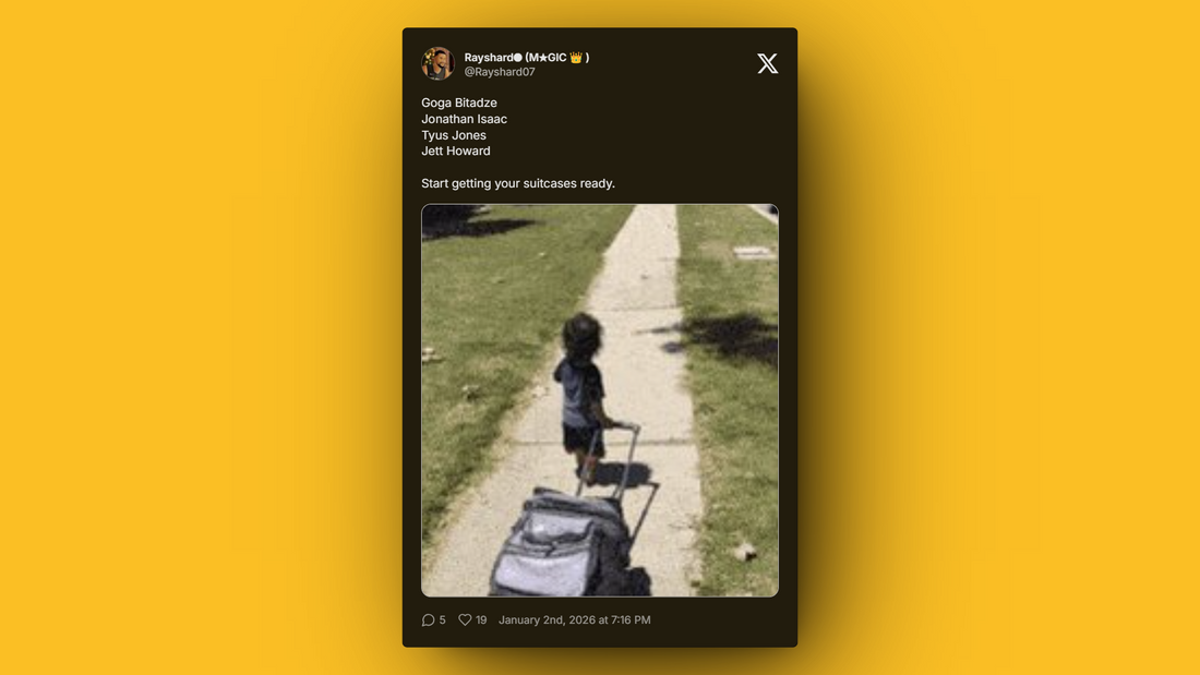 Fans speculate Magic roster changes after viral tweet with suitcase GIF