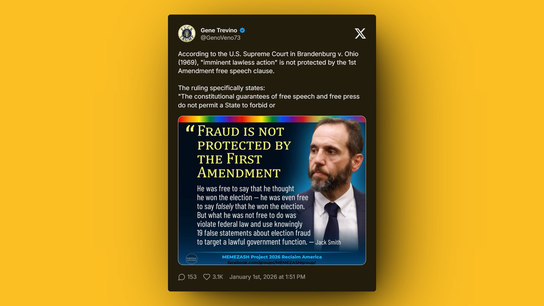 Illustration of Trump’s 2020 election statements and legal accountability